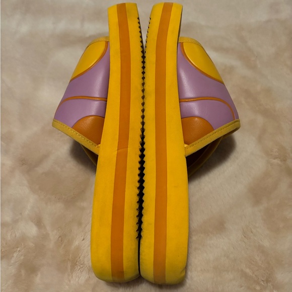 Coach Women's Paxton Sports Slide Sandals Papaya Yellow Violet Adjustable Sz 10 - Picture 3 of 10